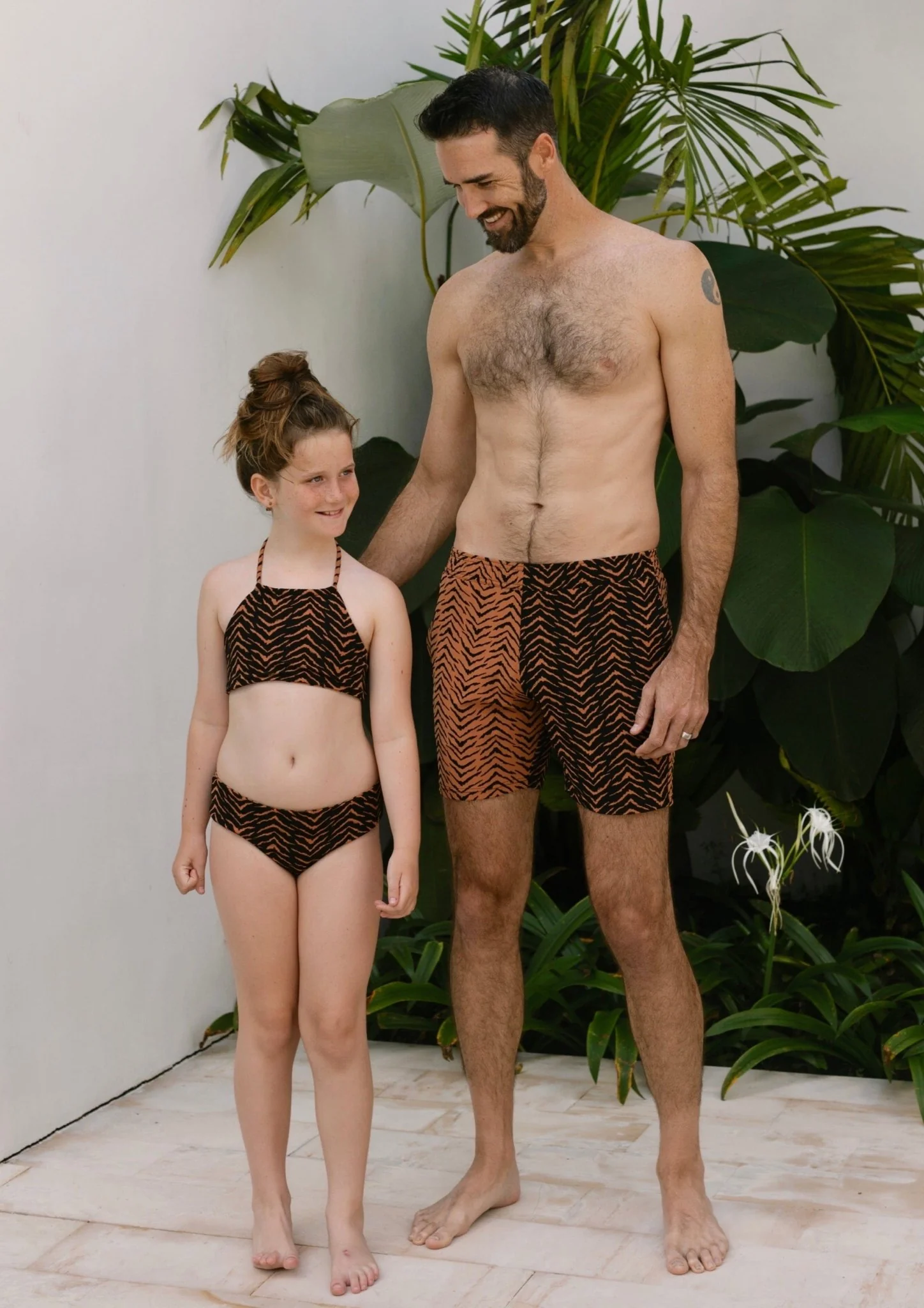 Rivi Girls Halter Bikini Set - Tiger Switch Print - Image 8